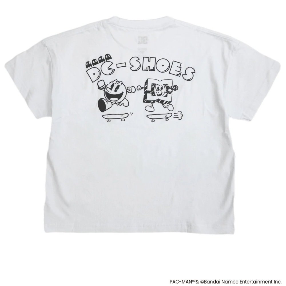 DC SHOES×PAC-MAN ディーシー シューズ 半袖Tシャツ キッズ ジュニア パックマンコラボ YST252519P-WHT