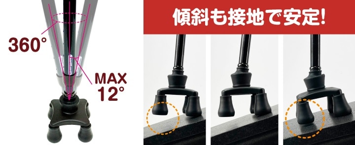 かる楽4点杖360 スマートガード｜ヤガミホームヘルスセンター e.より