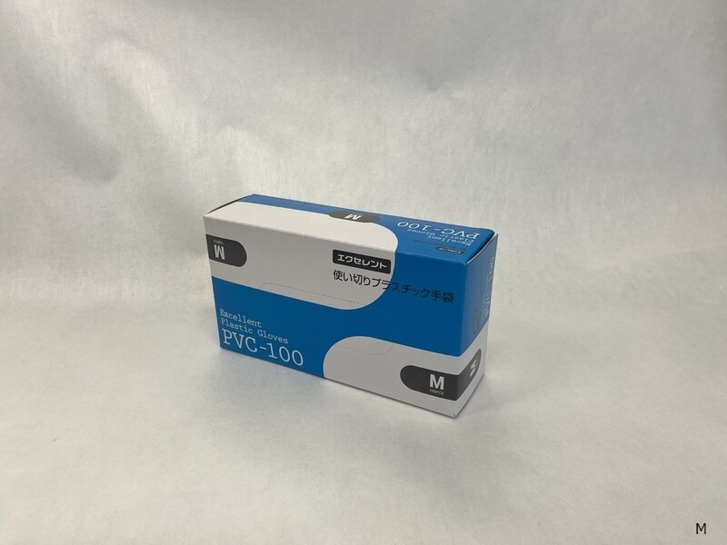 エクセレントプラスチック手袋PVC-100 パウダーフリー｜ヤガミホーム