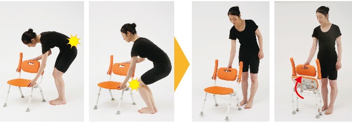 シャワーチェア「ユクリア」ワイドSPワンタッチおりたたみN｜ヤガミ