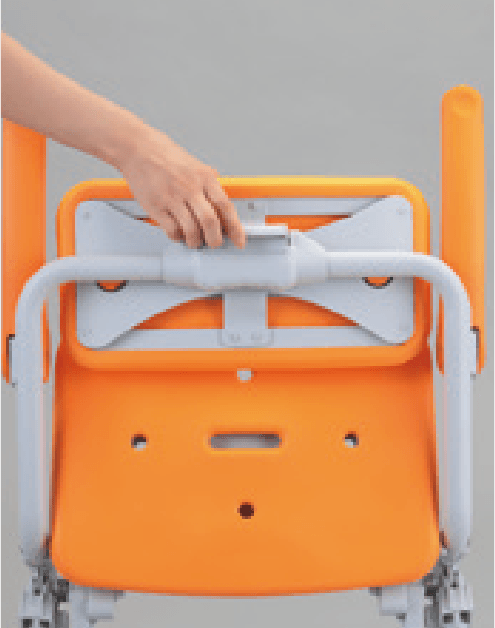 シャワーチェア ユクリアAIR ミドルSPワンタッチ｜ヤガミホームヘルス