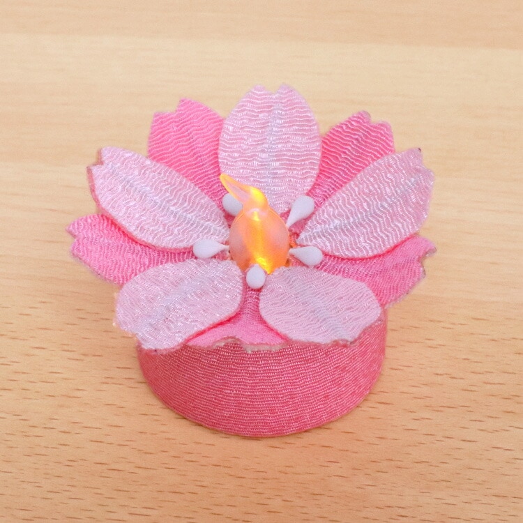 ちりめんキャンドル Sakura
