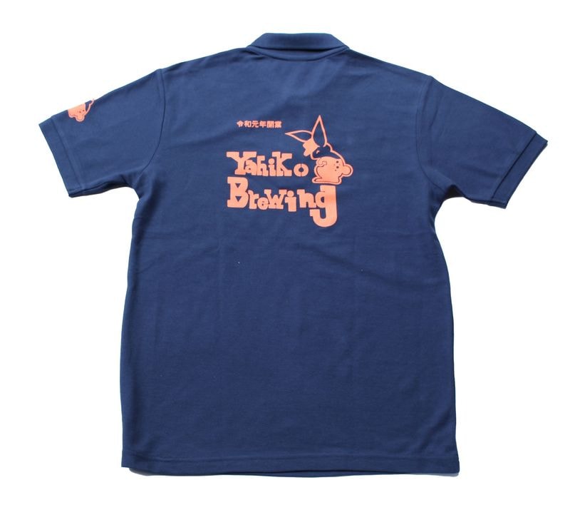 弥彦ブリューイング　公式ロゴ入り　ポロシャツ（ネイビー）