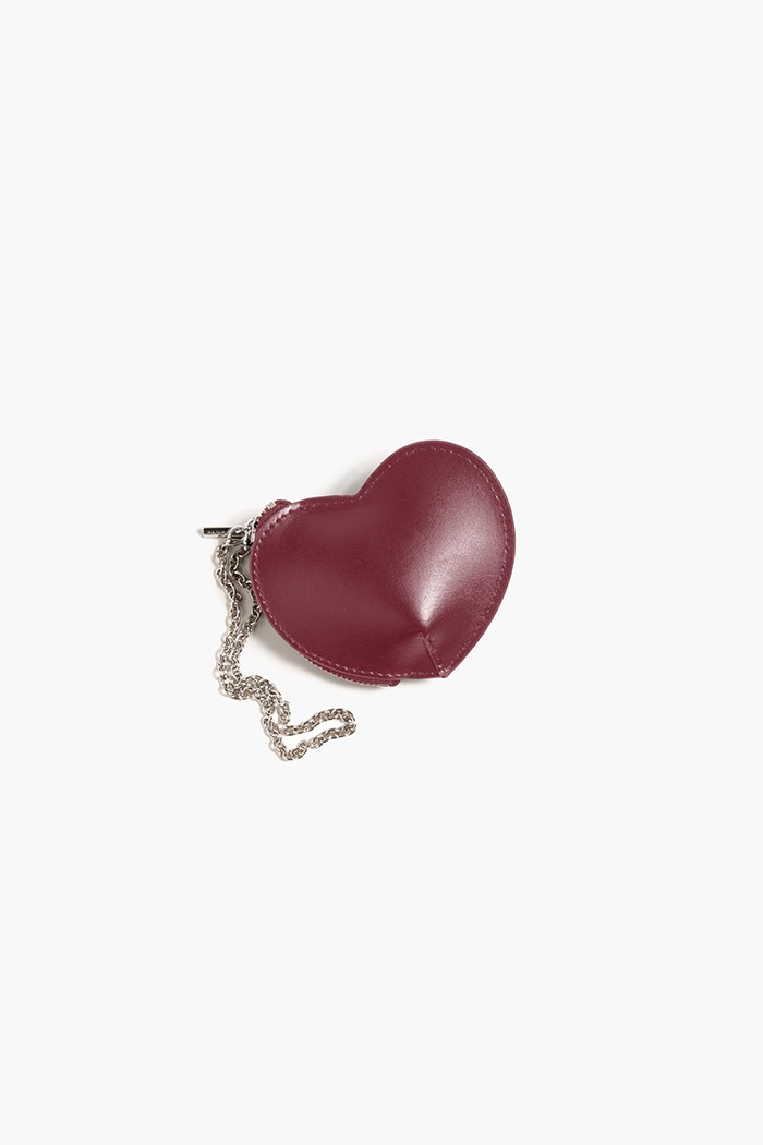 YAHKIMANOF HEART POUCH _BURGUNDY