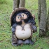 信楽焼きたぬき 16号古信楽風福狸　陶器タヌキ　［ta-0134］|たぬき