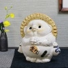 信楽焼きたぬき 風水狸(白) 陶器タヌキ［ta-0090］|たぬき