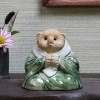 信楽焼きたぬき 座りお坊さん狸 陶器タヌキ［ta-0095］|たぬき