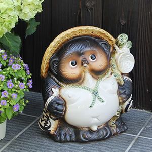 信楽焼 たぬき 信楽焼きたぬき 10号福々狸 陶器タヌキ［ta-0001