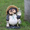 信楽焼きたぬき 13号福ひねり狸 陶器タヌキ　狸置物　［ta-0024］|たぬき