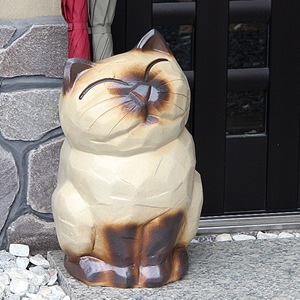 信楽焼 傘立て 信楽焼きかさたて シャム猫傘立て 陶器［kt-0080