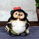 信楽焼きたぬき 6号福々狸メス 陶器タヌキ 狸 女の子 ［ta-0069］|たぬき