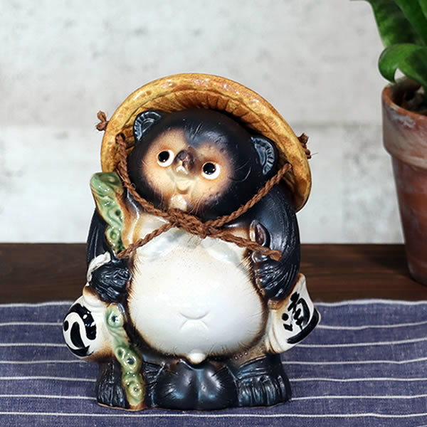 信楽焼 たぬき 信楽焼きたぬき 6号ひねり狸(オス) 陶器タヌキ 狸 ［ta