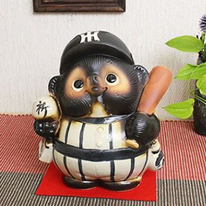 信楽焼 たぬき 信楽焼きたぬき 阪神タイガース必勝祈願子狸 陶器タヌキ