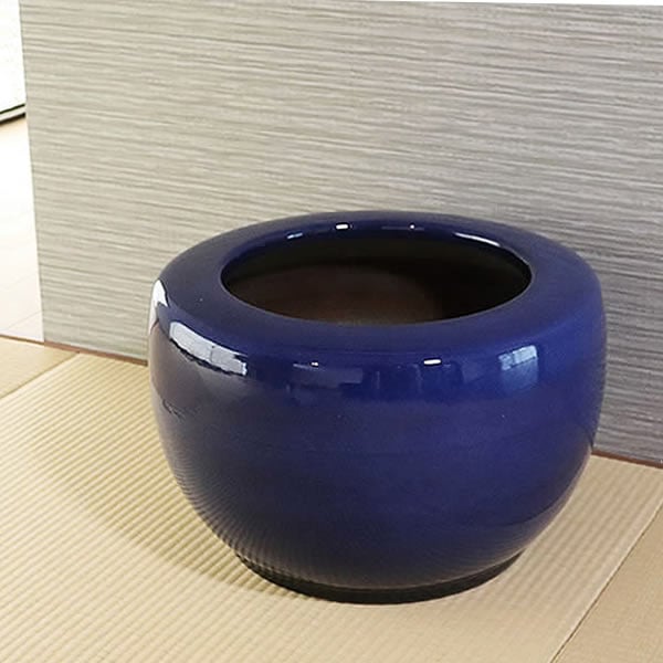 信楽焼 火鉢 15号なまこ色火鉢 信楽焼ひばち 手あぶり 陶器ひばち [hi