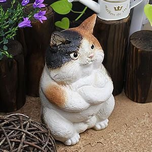 信楽焼 動物 ボスねこ(三毛)おきもの 信楽焼ねこ置き物［ok-0054