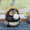 バレーボールタヌキ　信楽焼きたぬき　バレー狸　陶器［ta-0273］|たぬき