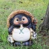 信楽焼きたぬき 11号福々狸　陶器タヌキ　［ta-0296］|たぬき