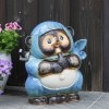 信楽焼きたぬき　青忍者たぬき（大）　ニンジャ狸　陶器タヌキ　［ta-0301]|たぬき
