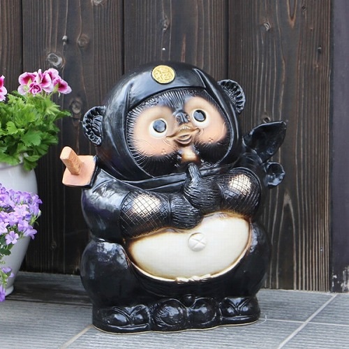 信楽焼 たぬき 信楽焼きたぬき 黒忍者たぬき（大） ニンジャ狸 陶器