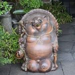 古狸菴窯作　信楽焼き35号ひねり狸　手作りたぬき　陶器タヌキ　しがらき狸 大たぬき ［tt-0139］