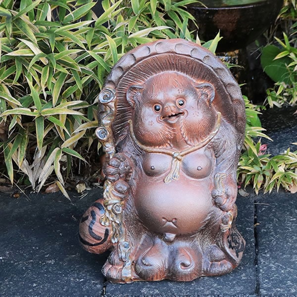裸婦２　陶器製　アート　美術品　信楽焼 信楽焼 たぬき 古狸菴窯作 信楽焼き15号ひねり狸 手作りたぬき 陶器