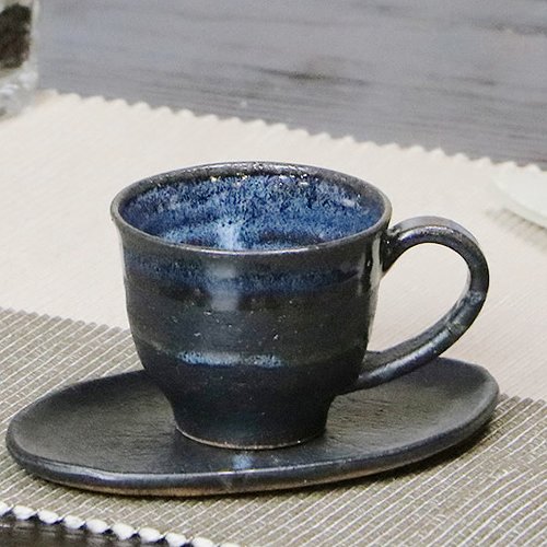 信楽焼 うつわ,コーヒーカップ 信楽焼 青ビードロ珈琲カップ コーヒー