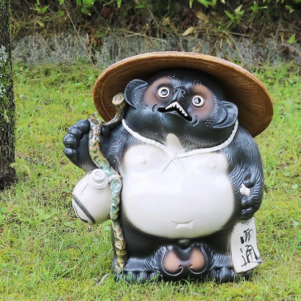 信楽焼 たぬき 信楽焼 17号万福ひねり狸 陶器タヌキ 狸 しがらき や