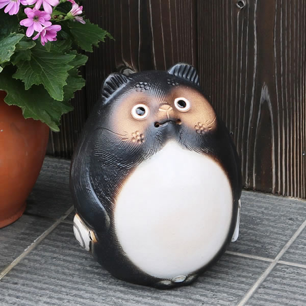 信楽焼 たぬき 信楽焼きたぬき 9号丸なごみ狸 陶器タヌキ しがらき 狸