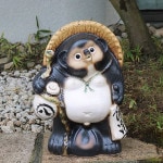信楽焼きたぬき 20号福狸 陶器タヌキ しがらきやき 狸 ［ta-0354］|たぬき