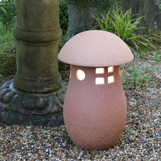 信楽焼 照明 信楽焼 庭園灯 火色つぼ型 あんどん 陶器灯り 陶器照明 し