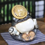 信楽焼きたぬき 逆さ狸 陶器タヌキ しがらきやき 狸 ［ta-0365］|たぬき