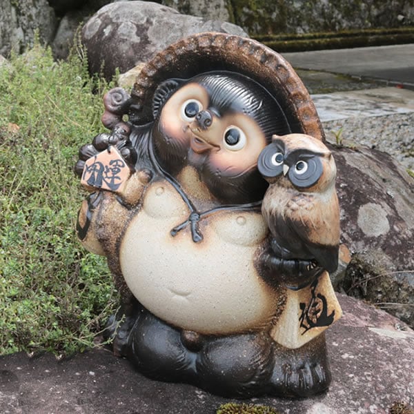 13号ふくろう持ち狸