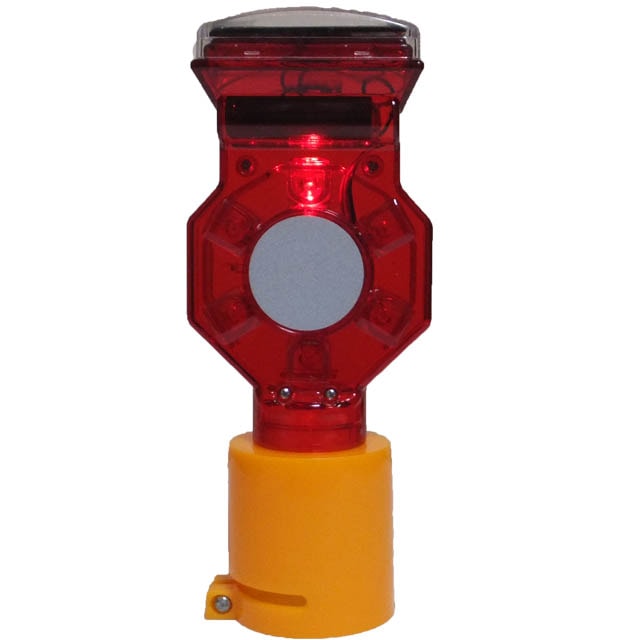 ★新品★ソーラー式LED工事灯（ネジ固定式：LED6灯）【20個セット】 楽天市場】三角コーン用 ソーラー充電式LED6灯点滅工事灯 ソーラー式