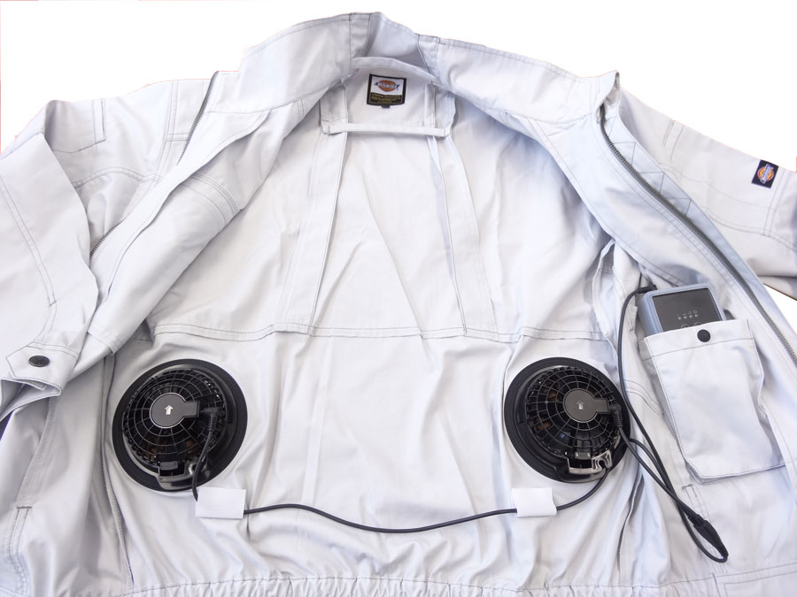 【即納可】プレゼント付き!ディッキーズ空調風神服すぐに使えるフルセット(ジャケット+ファン、バッテリーセット)