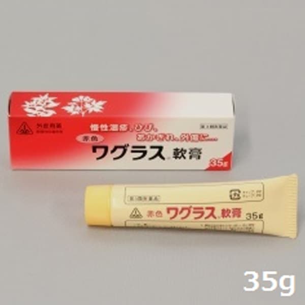 【ホノミ漢方】赤色ワグラス軟膏 （あかいろわぐらすなんこう） 35g｜剤盛堂薬品【第3類医薬品】