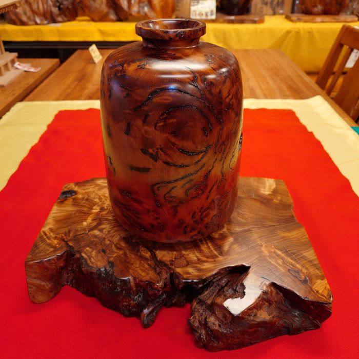 屋久杉 泡瘤 造形壺 屋久杉泡瘤造形壺