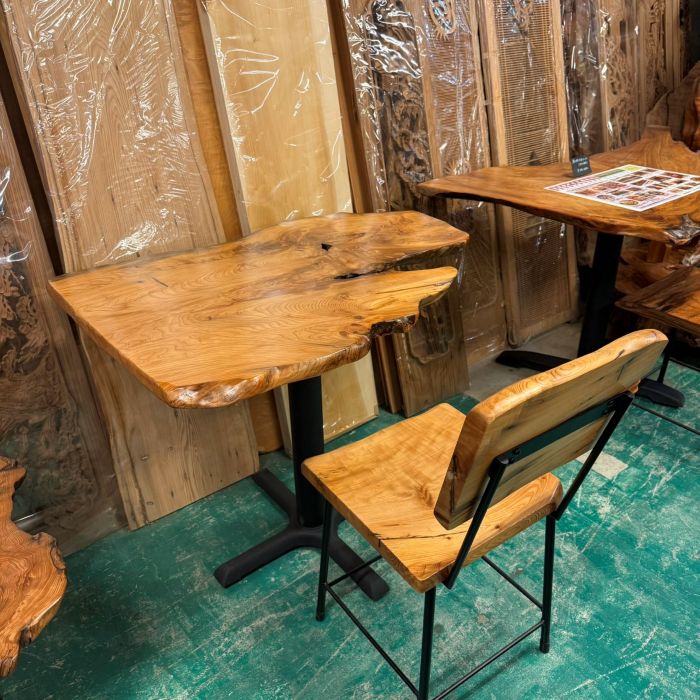 屋久杉　ダイニング・セット(テーブル・椅子) 屋久杉 ダイニングテーブル アイアン脚（椅子は別途）185 | 屋久杉