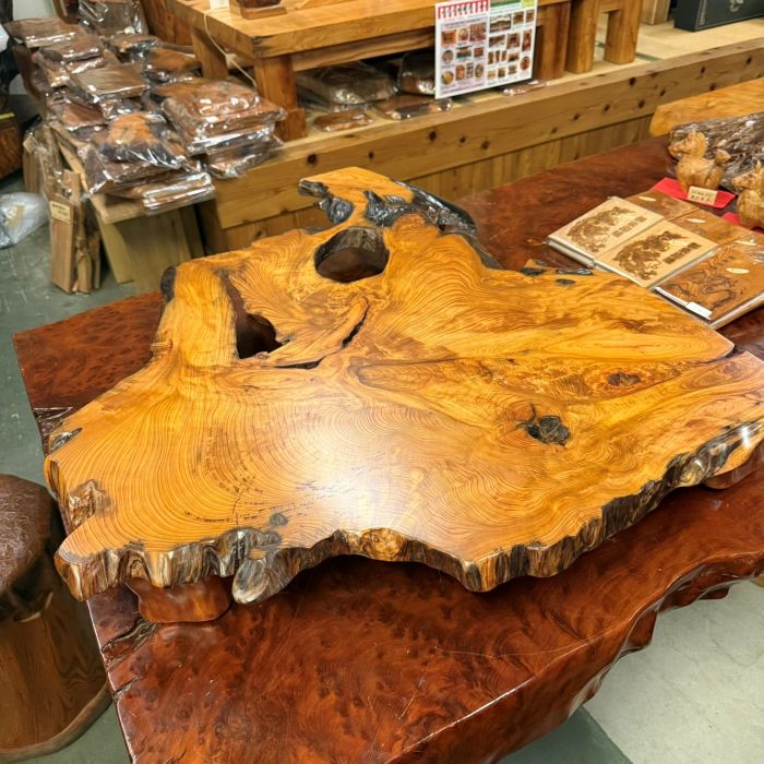 屋久杉/飾り台/天然木/希少 屋久杉自然 ローテーブル（飾り台）186 | 屋久杉テーブル | 屋久杉堂