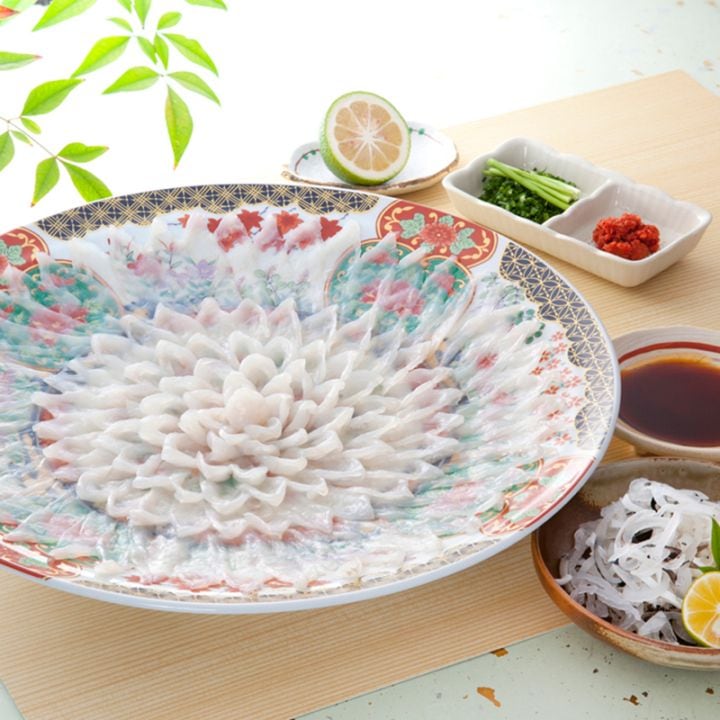 天然トラフグ刺身セット150g(陶器皿)