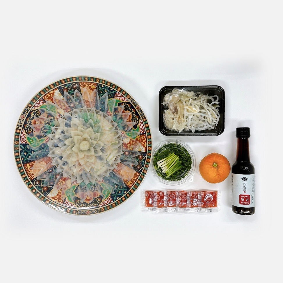 天然トラフグ刺身セット150g(陶器皿)