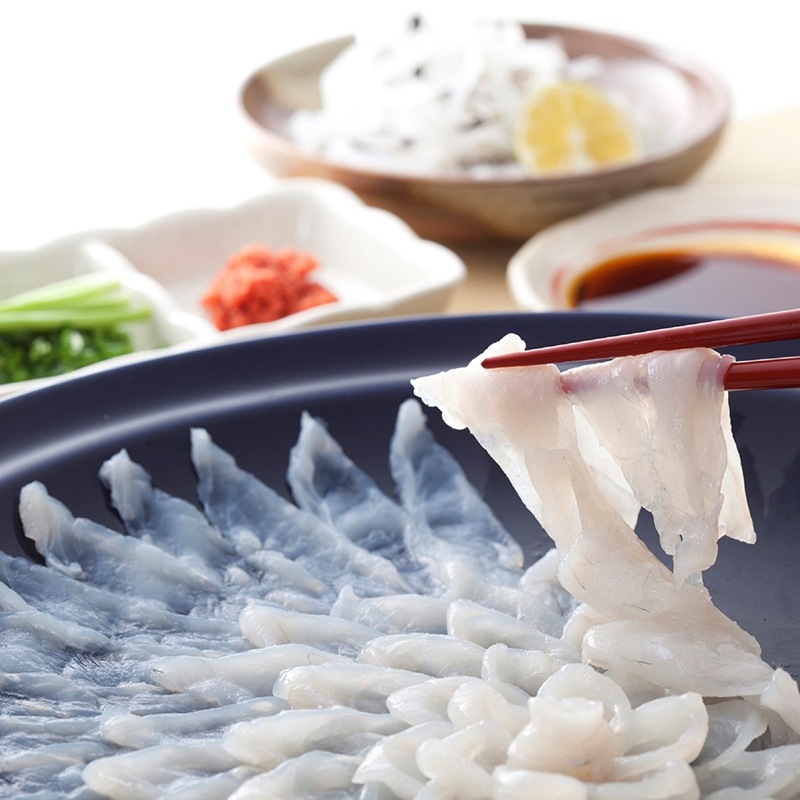 天然トラフグ刺身セット80g(プラ皿)
