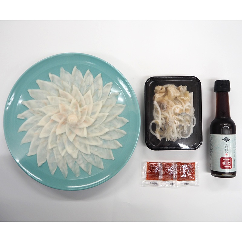 天然トラフグ刺身セット80g(プラ皿)