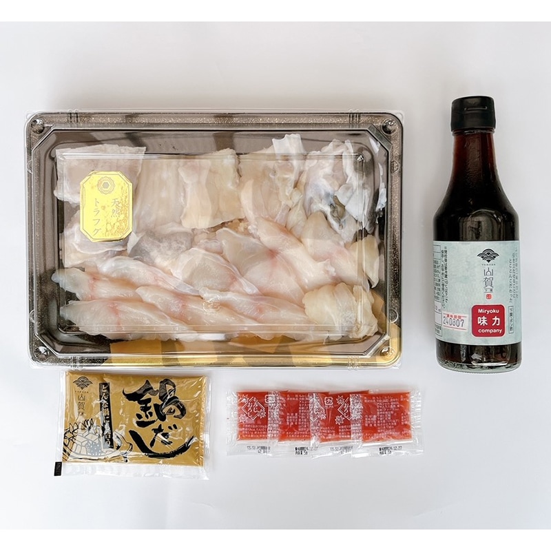 天然トラフグちり鍋セット500g(7つ道具入り)