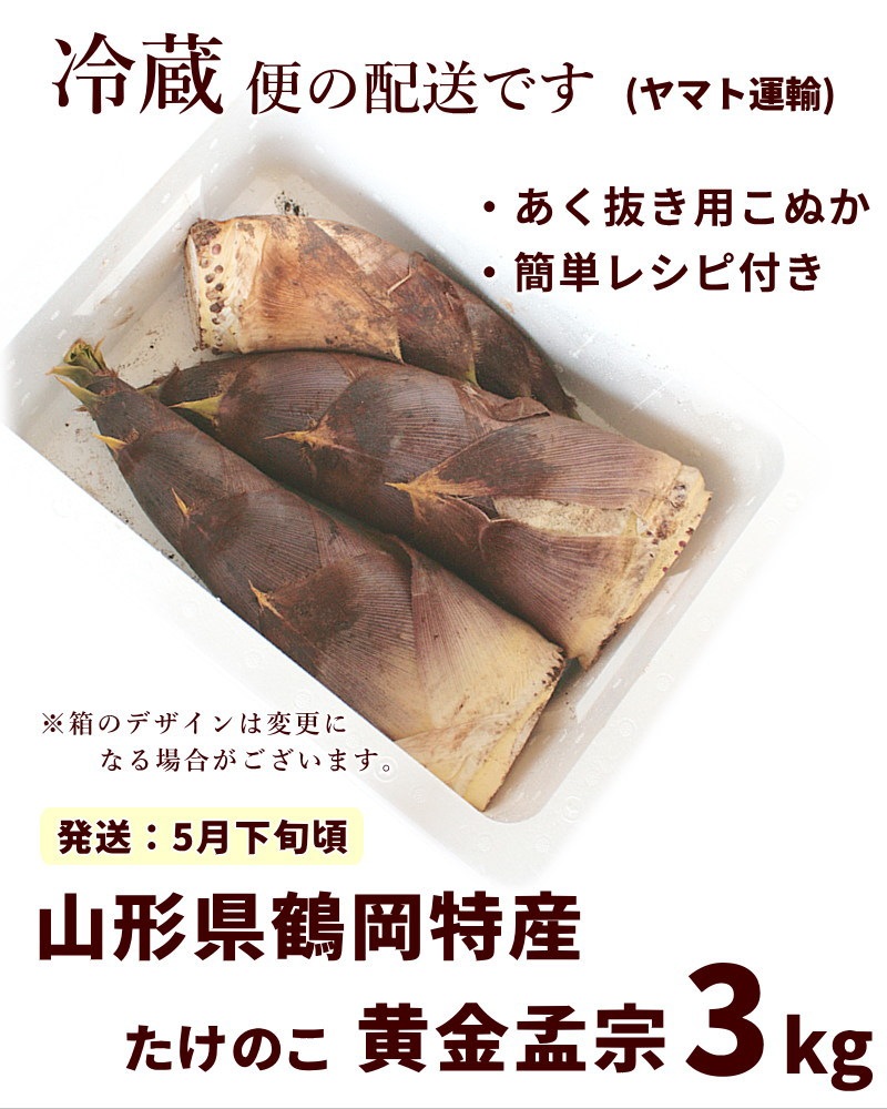 SALE】通常5,280円 山形県産 たけのこ 黄金孟宗 (こがねもうそう) 3kg