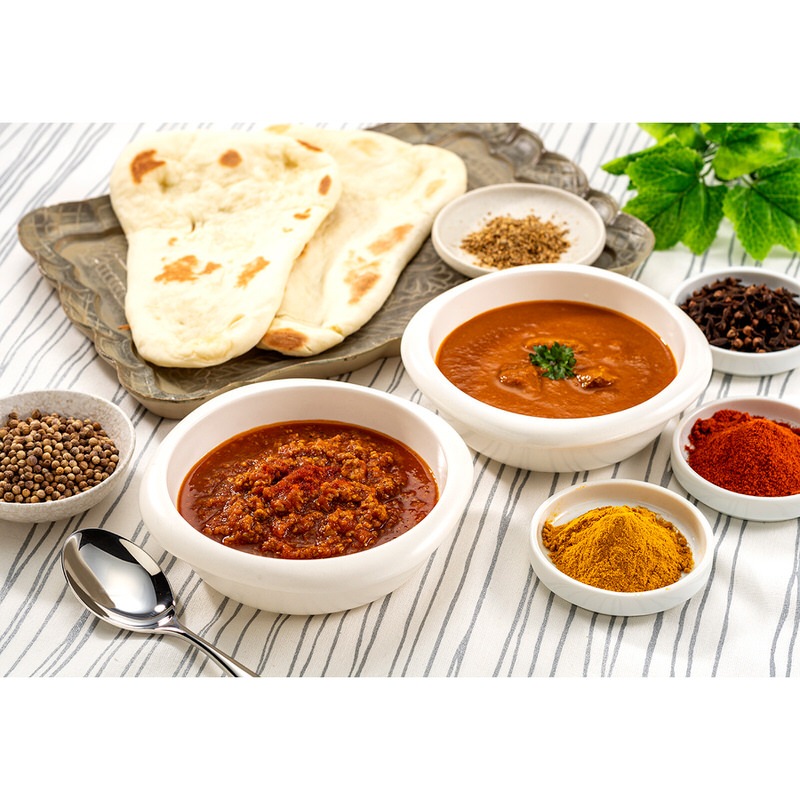 お家で本格ナンカレーセット 〔バターチキンカレー200g×2、キーマカレー200g×2、ナンミックス×2、クミン塩50g〕 山形県 カレー屋GARBANZO