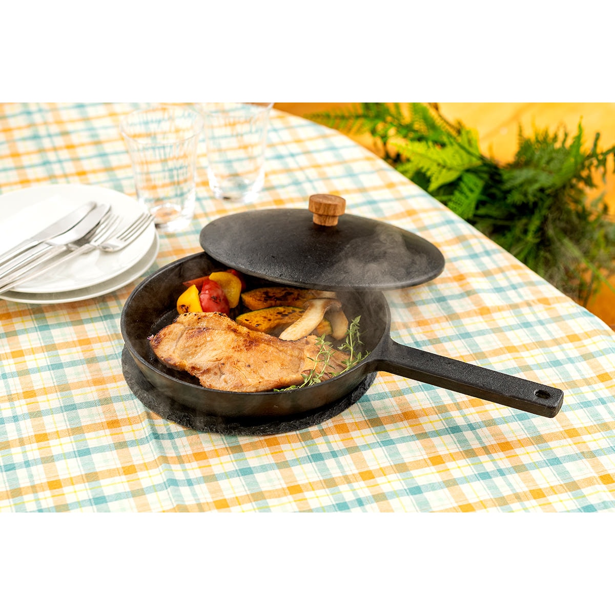 フライパン セット 鉄鋳物〔フライパン本体、フライパン蓋 直径20.5cm〕 調理器具 キッチン用品 山形 あらい