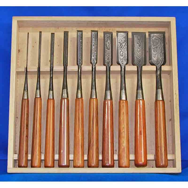 鑿 　叩き鑿 　花梨柄　刃巾　寸4　1寸　7分　5分強　5分弱　5本　送料￥５１０　大工道具　　中古品　検索　叩き鑿　追入鑿　のみ　ノミ 大工道具(匠の逸品) 鑿 | パワーツールセンターフジショップ