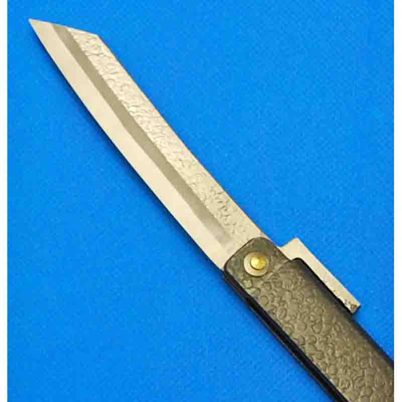 冨田滋作 肥後小刀 （特大） 黒 ナイフ型 鎚目 乱刃仕上 | 打ち刃物