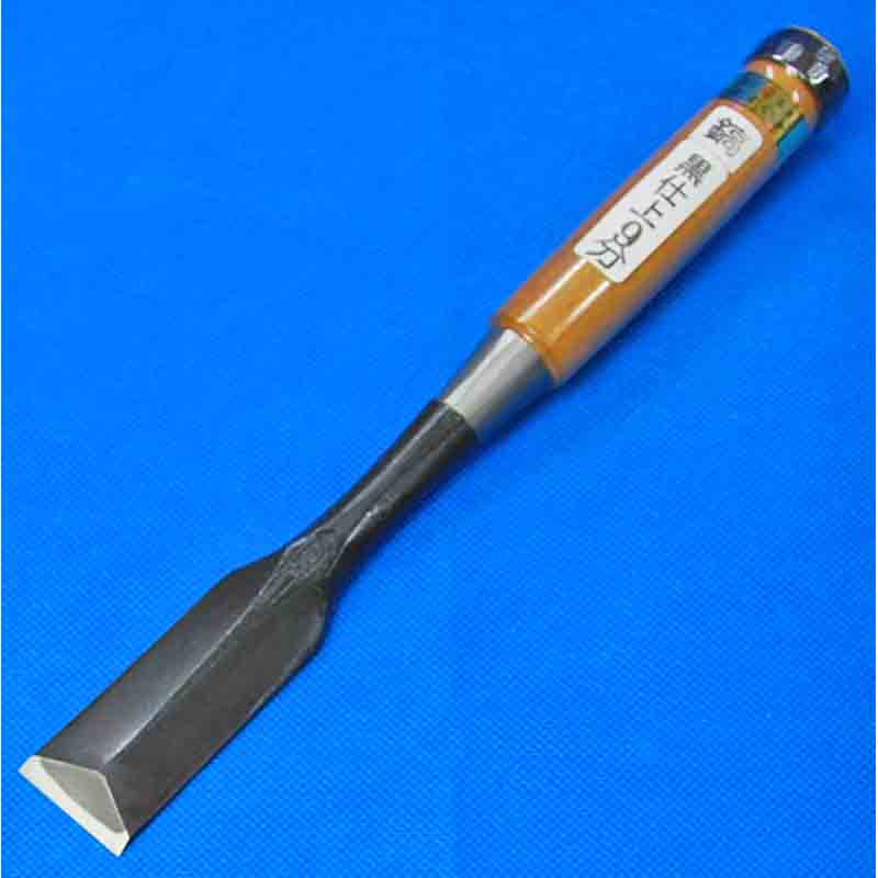 田斎　作　脇差し鑿9分(27ミリ) 田斎作 脇差し鑿 九分（27mm） 磨木目仕上 欅柄付 | 打ち刃物 | パワー