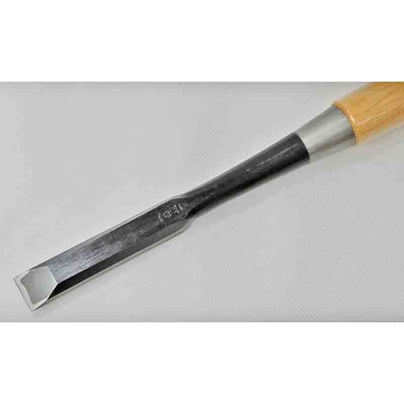 田斎作 山源 黑仕上 厚鑿(叩き鑿） 6分 18mm 白樫柄付 | 打ち刃物